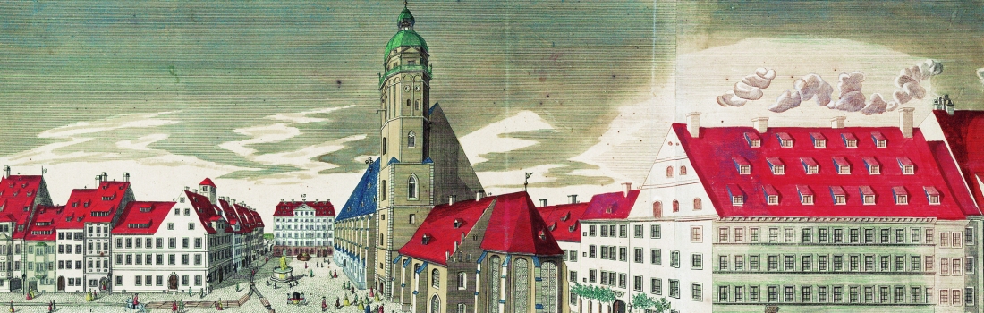 Der Thomaskirchhof in Leipzig (1749)